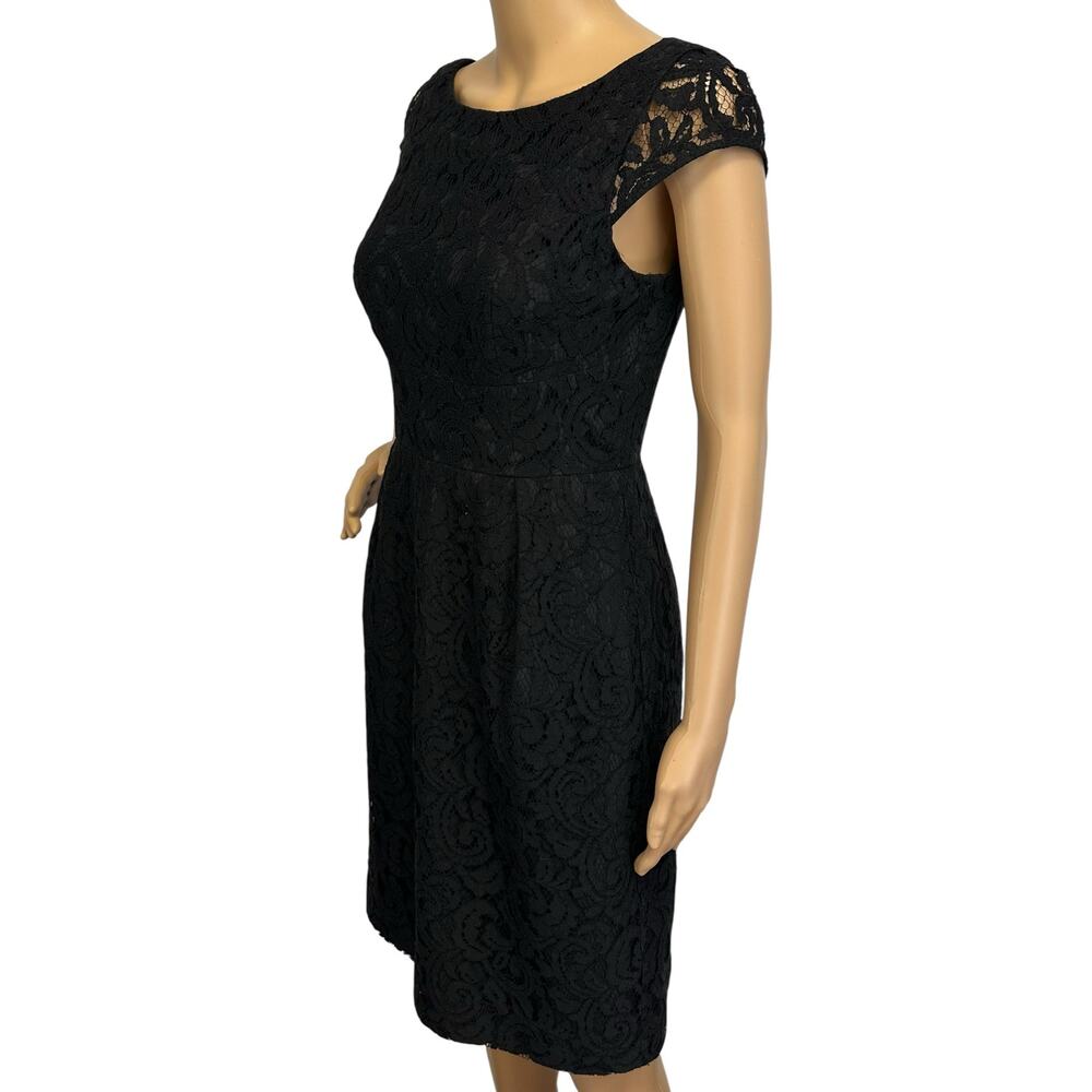 J. Crew Elsa Dress in Leavers Lace Black A6005 Size 4 - Picture 4 of 12